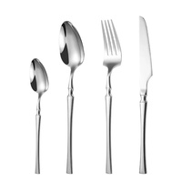 Ensemble de couverts Dingyong Factory OEM/ODM haut de gamme, écologique, style chinois moderne, taille fine, finition miroir (couteau, fourchette, cuillère)