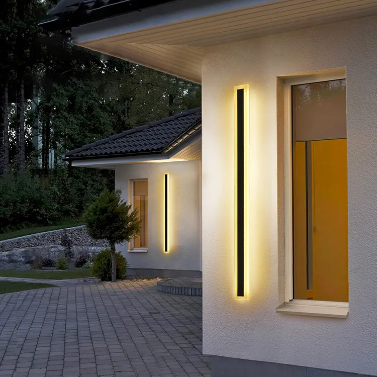 KAIFAN Energy-Lámpara de pared Led lineal de tira larga moderna, resistente al agua, Ip65, 7w, 14w, 21w, 32w, 42w, para interior y exterior
