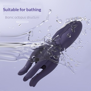 Allenatore di sensibilità per il glande Octopus per <span class=keywords><strong>uomo</strong></span>, massaggiatore elettrico riscaldato per il pene, dispositivo per ritardare l'eiaculazione, colore blu discreto - Product Image 1