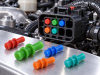 Bouchon d'étanchéité étanche en silicone pour cavités de connecteurs automobiles non utilisées
