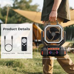 Lumière LED télécommandée rechargeable 40000mAh chargeant le <span class=keywords><strong>ventilateur</strong></span> de camping USB - Product Image 3