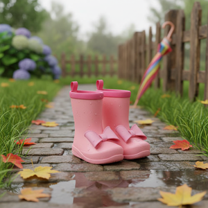 Botas de lluvia con forro exterior de poliéster de PVC Rosa restaurado Donglibon Tallas 150-190 - Product Image 3