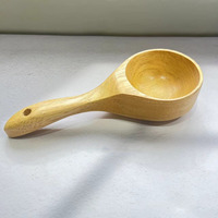 Cuillère à soupe en bois à poignée longue, grande capacité, louche en bois personnalisable avec logo gravé, cuillère de service pour la cuisine