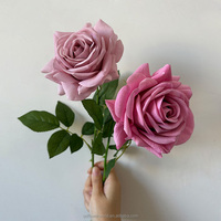 Nouvelles roses en latex rose automne de haute qualité, fleurs artificielles réalistes pour mariage, roses au toucher réel, taille moyenne