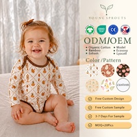 Combinaisons pour bébé unisexes en bambou écologiques personnalisées, à manches longues, imprimé dinde de Thanksgiving et chat, toutes saisons, faible MOQ, fourniture directe usine