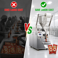 Machine d'emballage automatique haute précision pour sachets de ketchup, sauce, miel, confiture, avec étiquetage, remplissage et scellage de sachets en papier et en aluminium