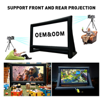 Écran de projection gonflable extérieur de 24 pieds avec souffleur pour films à domicile et fêtes