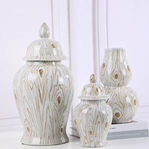 Jarrón de Jengibre de Alta Calidad para Decoración del Hogar, Jarrón de Cerámica Blanco Nórdico para Hotel, Jarrón de Porcelana para Flores, Decoración de Escritorio Interior - Product Image 3