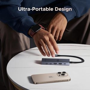 Ugreen 6 in 1 USB C <span class=keywords><strong>HUB</strong></span> 10Gbps 4K 60Hz USB3.2 <span class=keywords><strong>HDMI</strong></span> PD100W แยก USB สำหรับแล็ปท็อป MacBook Pro Air iPad Android Docking Station - Product Image 3