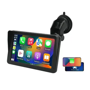 Evrensel 7 inç kablosuz Carplay ekran Android Auto Car Stereo taşınabilir Carplay ekran Cast Carplay monitör araba radyo