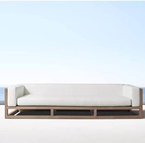 Sofá Minimalista de Madera Nórdica Contemporáneo, Sofá de Teca de Lujo Moderno para Exteriores - Product Image 2