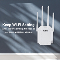 KuWFi penguat sinyal wifi, repeater wifi dalam ruangan 300Mbps 2.4G jaringan port LAN ekstender lebar