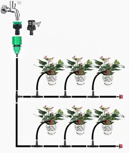 Sistema di irrigazione a goccia fai-da-te da 25m tubo da giardino per irrigazione automatica kit di irrigazione da giardino a goccia Micro con gocciolatore regolabile