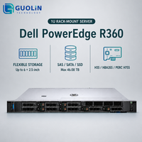 Serveur Rack 1U Dell PowerEdge R360 d'origine pour les entreprises de taille moyenne, avec processeur Intel Xeon E-2400 Series