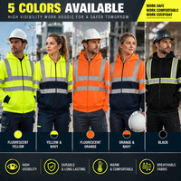Uniforme de travail haute visibilité OEM, durable, en polyester, pour la réparation ferroviaire et routière, vêtements de travail industriels, sweat-shirt réfléchissant, vêtements de sécurité