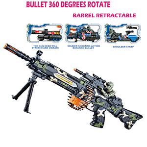 Pistolet <span class=keywords><strong>jouet</strong></span> électrique de 61cm, pistolet à lumière vibrante, <span class=keywords><strong>jouet</strong></span> à balle rotative à 360 degrés avec son; Baril rétractable Soldat <span class=keywords><strong>Action</strong></span> Moving - Product Image 2