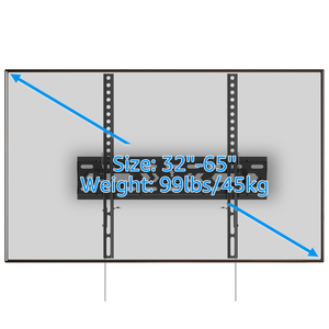 Support mural <span class=keywords><strong>TV</strong></span> inclinable 32-65 pouces Support <span class=keywords><strong>TV</strong></span> Support mural Support <span class=keywords><strong>TV</strong></span> Supporte jusqu'à 45kg/99lbs - Product Image 2