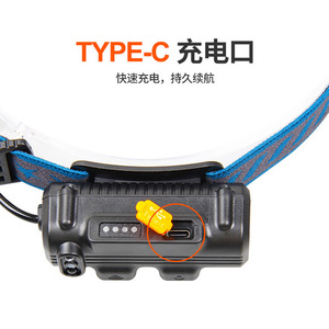 Linterna Frontal LED Recargable de 1200 mAh, Tipo C, para Correr al Aire Libre, Pesca, Fuente de Luz Roja y Blanca - Product Image 5
