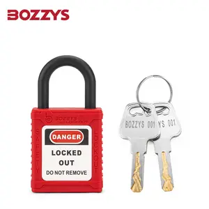 25MM Nylon Shackle Keyed Alike Insulated Safety Lockout Padlock With Master Key For Electrical Insulation Lockout/Tagout