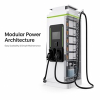 Station de recharge DC 150kW 240kW 320kW CCS2 GBT OCPP 1.6 avec écran LCD et partage dynamique de charge pour véhicules électriques commerciaux