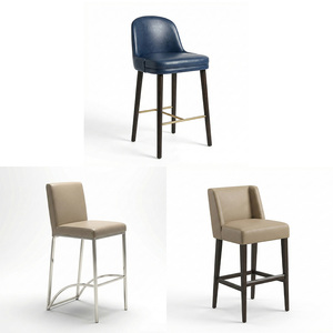 Juego de Mesa Alta y Taburetes de Bar Modernos de Madera Maciza con Respaldo de Escalera y Tapicería Ignífuga para Restaurantes Comerciales, Pubs, Boutiques y Hoteles - Product Image 3