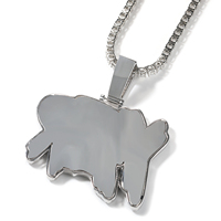 Pendentif personnalisé YFR avec lettres en zircon 3D 5A, style hip-hop, chaîne à maillons pour hommes, fabriqué sur mesure