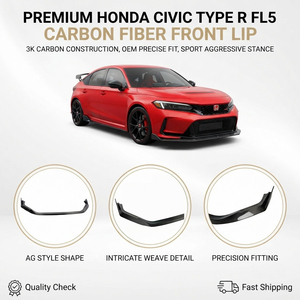 Nouvelle lèvre avant en fibre de carbone style AG, séparateur de pare-chocs avant pour <span class=keywords><strong>Honda</strong></span> <span class=keywords><strong>Civic</strong></span> <span class=keywords><strong>Type</strong></span> <span class=keywords><strong>R</strong></span> FL5 <span class=keywords><strong>2023</strong></span>+ S9 - Product Image 2