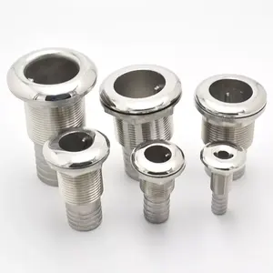 marine boat stainless steel 316 thru-hull fittings through hull outlet