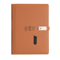 Bloc-notes multifonctionnel à feuilles mobiles avec recharge sans fil, clé USB et batterie externe, coffret cadeau Quanshun