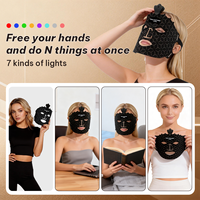 Masque facial LED ILUXRED, appareil de luminothérapie, masque facial infrarouge rouge, masque facial en silicone portable, équipement pour le visage et le cou sans fil