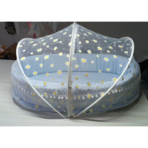 Nido de Bebé de Lujo 100% Algodón con Mosquitera, Cuna Portátil para Recién Nacidos, Colchón y Almohada para Dormir Seguro - Product Image 1