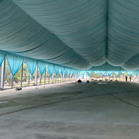 Carpa de Gran Tamaño para Eventos al Aire Libre con Estructura de Aluminio y Paredes de Vidrio para Salones de Banquetes y Comedores con Ventanas en Relieve