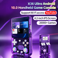 Nouvelle console de jeu portable X36 Ultra avec écran IPS de 4,2 pouces, console de jeu rétro, lecteur vidéo de poche open source, Wi-Fi 2,4 G, 28000 jeux