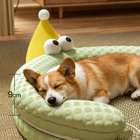 Cojín para Gatos y Perros, para Todas las Estaciones, Diseño Divertido con Ojos Grandes y Signo de Interrogación, para Sofá, Cama, Respaldo, Transpirable e Impermeable, para Interiores
