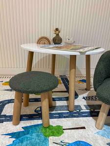 <span class=keywords><strong>Sillas</strong></span> <span class=keywords><strong>y</strong></span> mesas para niños baratos, decoración para sala de juegos, mesas de madera <span class=keywords><strong>y</strong></span> taburetes redondos, asientos para niños pequeños - Product Image 6