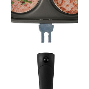 Sartén para Hamburguesas Excelsa, Rectangular, Antiadherente, de Acero, para Hamburguesas y Más, Diseño Moderno con Mango de Plástico - Product Image 3