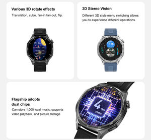 2025 DT5 <span class=keywords><strong>montre</strong></span> intelligente pour hommes Menu 3D GPS TWS enregistreur de connexion AI appel vocal téléphone caractéristiques 4G mémoire IPS affichage double sangles - Product Image 4