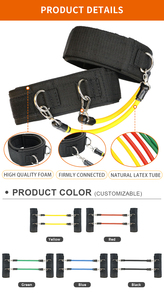 Özel Fitness salonu lateks direnç bantları taşınabilir bacak uyluk ayak bileği kayışı kauçuk tüp bantları egzersiz direnç bantları - Product Image 4