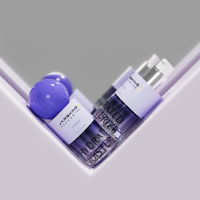 Botol Serum Wajah Mewah Premium 30ml 1oz, Botol Pompa Makeup Cairan Foundation Kaca dengan Dasar Tebal dan Tutup Bulat, Kosong dan Dapat Dikustomisasi