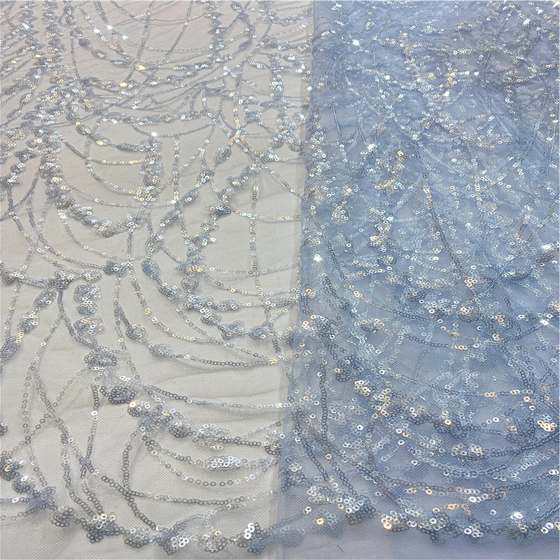 French Sequined Tulle Lace Applique Soft