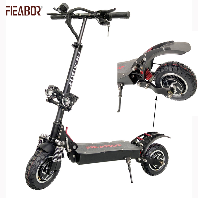FIEABOR OEM 2000w 55-65 km/h Adult Dual Motor Electric Scooter With Lithium Battery and Dual Charging Port