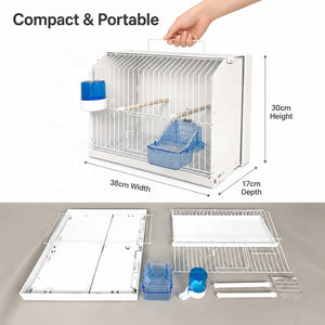 Cage d'élevage séparable pour perruches, cage à ventilation pour petits oiseaux, cage en treillis métallique, roulettes pour <span class=keywords><strong>perroquet</strong></span>, vente directe pour animaux de compagnie - Product Image 3