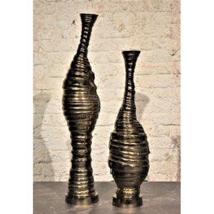 Juego de Jarrones Metálicos de 2 Piezas, Cilíndricos, Decorativos, para Arreglos Florales, Decoración del Hogar - Product Image 4