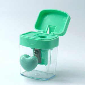 กบเหลาดินสอแบบใสลายการ์ตูนสี่สีรูปหัวใจแบบเกลียวรูเดียวสำหรับนักเรียนชั้นประถมศึกษา - Product Image 3