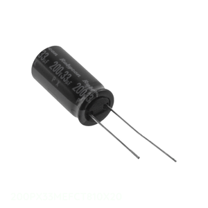 Original 33 uF CAP ALUM 33UF 20% 200V RADIAL TH 200PX33MEFCT810X20 Through Hole Capacitor - Product Image 1