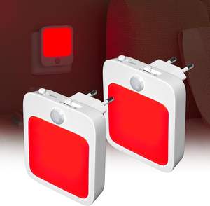 Luz Nocturna LED con Sensor de Movimiento Mini, Color Rojo, para Niños, Sala de Estar, Enchufable, con Diseño Moderno y Regulable, en Oferta - Product Image 1