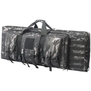36 42 48" Tactical Double Long Gun Bag Outdoor Transportation Gun Carring Case w/Backpack Strap
