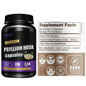 Cápsulas de Psyllium Orgánico de 500 mg, Suplemento de Fibra Dietética, Cápsulas de Cáscara de Psyllium - Product Image 5