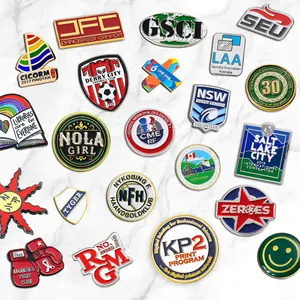 No Minimum Personalized Custom Metal Epoxy Enamel Pin Lapel Pin Companies Logos Souvenir Name Tag Badge Pins For Suit Men