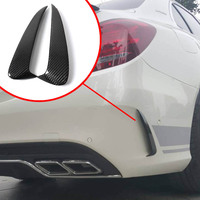 Pare-chocs arrière en fibre de carbone Garnitures d'évents pour Mercedes Benz Classe C W205 2015-2021 AMG C63 Pare-chocs arrière en carbone Canard